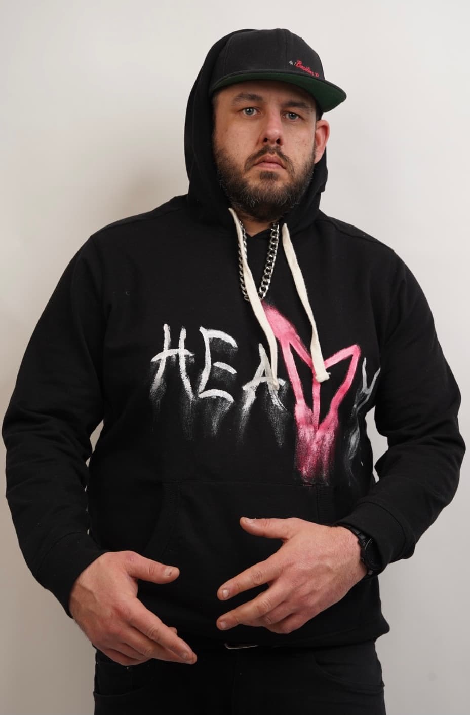 Heavy sweater studio portrait