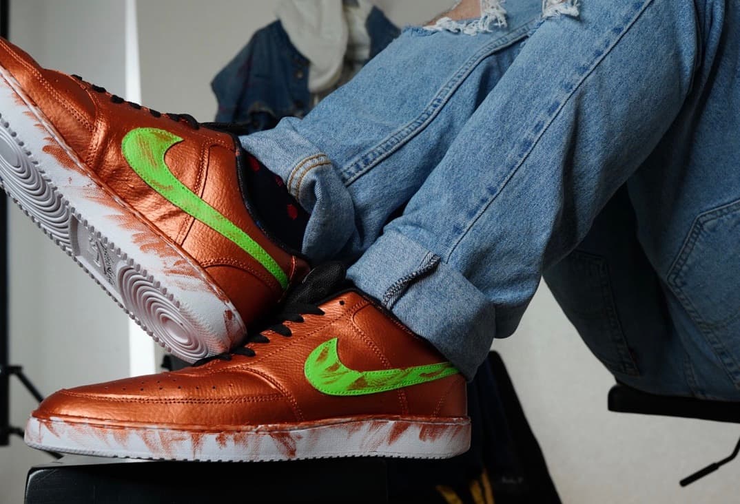 Lime Swoosh footwear portrait